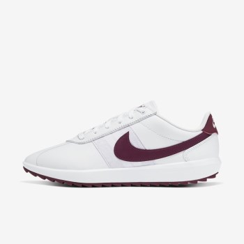 Nike Cortez G - Női Golf Cipő - Fehér/Lila/Lila/Piros